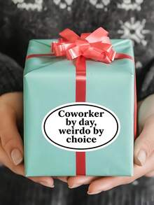 1pc Coworker By Day,Weirdo By Choice Sticker - Funny And Bold Vinyl Sticker For Laptops, Notebooks, Water Bottles, Study Desks, Office Spaces, And Humor Zones | Great For Employees, Humor Fans, Students, And Colleagues | Perfect Gag Gift For Friends, Family, And Office Workers | Hilarious Sticker For Work Humor, Workplace Fun, And Relatable Decor" - Multicolor - View 6
