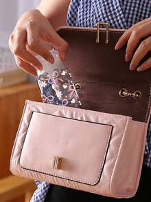 150毫升/200毫升/300毫升美甲按压瓶，透明按压瓶，粉色蝴蝶结图案，酒精卸甲油收纳瓶，大容量可重复使用卸妆瓶，卸甲油，按压头，空丙酮容器旅行瓶按压头，宿舍和浴室必备化妆配件 - 彩色 - 查看 9