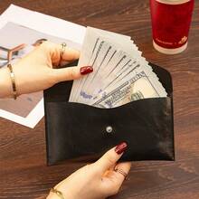 1pc Unisex Long Wallet, Fashion Minimalist Large Capacity Card Holder Coin Purse, Slim Simplified Wallet - Multicolor - View 3