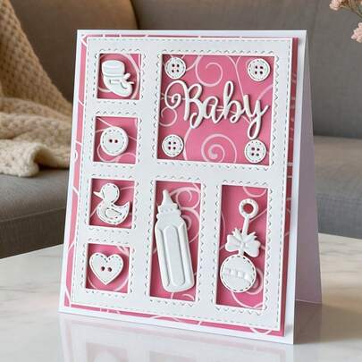 1 Pc Creative Photo Frame Die - Ideal For Papercrafting, Card Making, Scrapbooking And DIY Album Decorating, The Die Features Metal Construction!