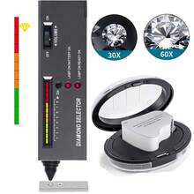 KLONKEE Diamond Tester Pen, Jewelry Diamond Tester Pen + 30X 60X Mini LED Magnifier Jewelry Loupe, Jewelry Identification Tool, Suitable For Beginners And Experts - Multicolor - View 2