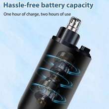 OBOVAY 150mAh Rechargeable Electric Painless Ear & Nose Hair Trimmer, Portable & Easy To Use, Unisex, Washable Nose Hair Trimmer, Convenient Cleaning - Multicolor - View 3