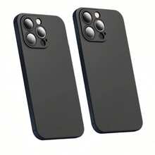 两款黑色哑光手机壳，兼容苹果系列手机。这些手机壳触感柔软舒适，防滑、防汗、防指纹、耐磨、防刮擦，能够为您的手机提供有效的防摔保护。 - 黑色 - 查看 38