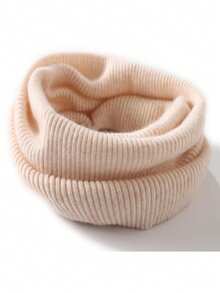 1件装男女通用秋冬保暖羊毛脖套，加厚针织围脖，时尚百搭女士围脖 - 彩色 - 查看 3