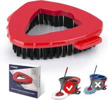 MXZONE Scrubber Mop Head Replacement Compatible With O Cedar EasyWring 1 Tank System, Spin Mop Scrub Brush Head, Hard Bristle Cleaning Brush Attachment For Kitchen Tile Floor, Not Fit RinseClean - MàuD - Xem 8