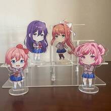 10cm Acrylic Standee Desk Decor Model Gift Of Cute Sayori, Natsuki, Yuri, Monika From Doki Doki Literature Club - Multicolor - View 3