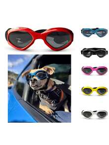 Adjustable Pet Sunglasses - Foldable, Windproof, UV Protection Dog Goggles - Multicolor - View 2
