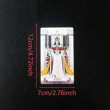 12x7厘米卡片尺寸，80张/套，魔法庄园塔罗牌，附带指南手册，高品质纸质卡片，经久耐用，游戏礼品，派对卡牌游戏 - 黑色 - 查看 3