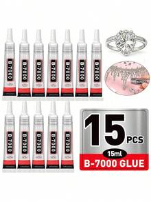 50pcs/Pack B-7000 Multi-Purpose Adhesive 3ml/Bottle, Clear Small Bottle Jewelry Glue, Suitable For Jewelry, Metal, Stone, Glass, Leather, Wood, Model, Shoes - Multicolor - View 12