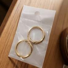 2 Stücke Metall Federklemmen O-Ring Karabiner aus Zinklegierung, runde Federklemmen O-Ring Karabiner für Bergsteigen, Geldbörse, Schlüsselanhänger, Tasche, Bekleidungszubehör, Reiseaccessoires, Urlaubsnotwendigkeiten, Schlüsselanhänger - Verschiedenfarbig - Übersicht 6
