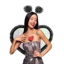节日派对服装及表演道具，情人节及生日派对装扮，心形翅膀套装。适用于情人节、生日、周年纪念日及各种派对。无需电源。节日装饰、派对装饰、万圣节、儿童节。 - 彩色 - 查看 9