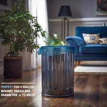 Small Trash Bags 4-6 Gallon Compostable Garbage Bags 4 Gallon Trash Bags Unscented Leak Proof  Bags Wastebasket Liners Bathroom Trash Bags Compost Bags 100 Counts Blue - 藍色 - 查看 6