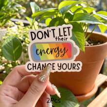 3英寸“别让他们改变你”趣味贴纸。励志文字乙烯基贴纸。适用于员工、经理和同事 | 完美的隔间装饰、工作搞笑礼物或激励提醒 | 防水耐用乙烯基材质，可用于笔记本电脑、水瓶、手机、行李箱、车窗等。您也可以将其粘贴在任何您想要的地方！ - 彩色 - 查看 11