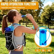 Running Hydration Vest Backpack, Camel Hydration Backpack Water Backpack, Lightweight Daypack For Hiking Trail Running Cycling Race Marathon For Women Men(Only Backpack Without Bladder) - Black - View 5