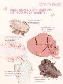 GOGO TALES Palet Eyeshadow Berbentuk Hati yang Menggemaskan, Termasuk Eyeshadow, Blush, dan Highlighter, Hasil Akhir Matte dan Shimmer, Warna Pink, Cokelat, dan Netral, Makeup All-In-One, Tampilan Lembut, Intens, dan untuk Kencan Malam, GOGOTALES - #G06 Monster Laut Merah Darah - View 3