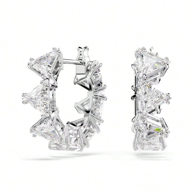 Cercei SWAROVSKI Matrix cu inel mare pentru femei 5632467 - Alb 5632467 - Vizualizare 1