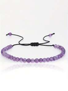 4mm Beaded Adjustable Bracelet, Natural Stone Yoga Handmade Bracelet For Women, Jewelry - Bracelet - View 14