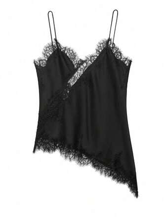 Seelio New Women's Fashion European And American Style Lace Decorative Sexy Lingerie-Style Top