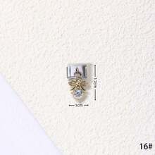 1/5/10pcs Italian Charm Bracelet Set In Y2K Style With Stainless Steel Wings, Heart Lock, Key, And Small Pendant DIY Combination Modules Valentines - Multicolor - View 31