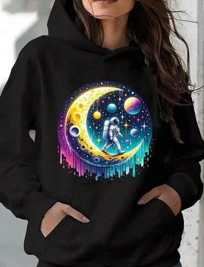 Ropa De Hombre Hooded Sweatshirt For Men Astronaut, Sublimation Design, Space, Moon, Planets, Stars, Sweatshirt Design, Sweatshirt, Digital Download, DTFChristmas Costumes Birthday Outfit For Women Christmas Clothes 380g Heavy-Duty Hoodie Ideal Gifts For Him Family,Boyfriend,Friends,Children Breathable Cotton Crew Neck Mens Hoodie, Designed For Outdoor Life, Journeys, Hiking Trails, And Everyday Relaxed Style