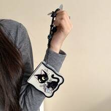 1pc Women's Foldable Phone Case, Wave Pattern Scarf Cat Design For Samsung Galaxy Z Flip7, Galaxy Z Flip7 FE, Galaxy Z Flip6, Galaxy Z Flip5, Fashionable, Popular, With Cute Pendant, High-Quality Material - Multicolor - View 4