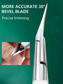 1pc Stainless Steel Ingrown Nail Clipper, Ideal Tool For Christmas Gift, Manicure & Pedicure Care - Multicolor - View 6