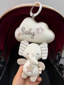 1pc Baby Stroller Hanging Plush Rattle Doll With Music Box, Newborn Baby Stroller Activity Hanging Doll With Crinkle Paper And BB Device, Suitable As Gift - Multicolor - View 7