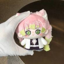 Demon-Fluffy-Slayer: Kimetsu-Chibi-No Yaiba Anime Plush Doll – Pink Hair Green-Eye Design, Soft Fluffy 10cm, Cute Collectible Gift For Anime Fans & 4-12Y Kids - 2 - 查看 3