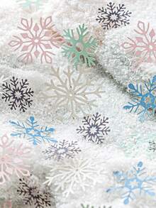 1包白色牛皮纸镂空材料包，冬季觅食系列，简约冬季雪景剪贴簿贴纸 - 彩色 - 查看 3