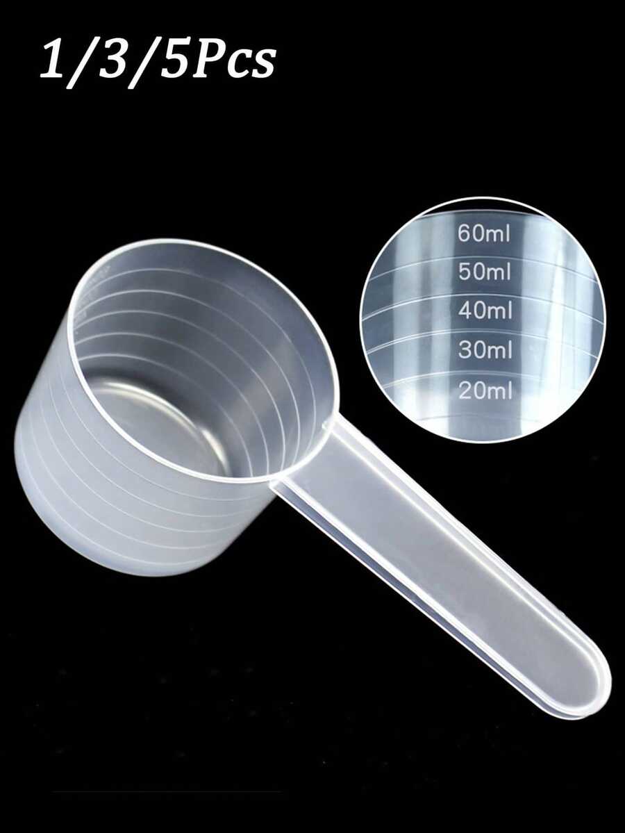 1/3/5/10pcs Milk Powder Scoop, Laundry Detergent Scoop, Lab Measuring Spoon, Suitable For Cosmetic Powder And Kitchen, High Permeability PP Material, 30g/2.03oz Measuring Spoon, Plastic Liquid Measuring Spoon With Markings, Protein Powder Scoop - Multicolor - View 1
