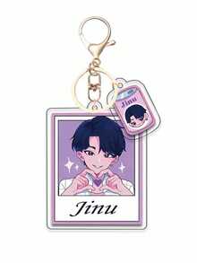 K-POP "Witch Hunter" Anime Acrylic Keychain Set Includes 1 Mini Tag, Cute Cartoon Character Plush Backpack Charm, K-Pop Style Fan Merchandise, And 1 Collectible Heart-Shaped Hand Gesture Accessory. It Is The Perfect Surprise Gift For Birthdays, Valentine's Day, Easter, Christmas, And Graduation Seasons. - Multicolor - View 13