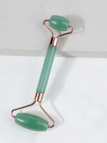 Natural Jade Roller Set, Jade Face Roller For Women, Rose Quartz Facial Massage Roller, Gua Sha Jade Roller, Beauty, Skincare, Spa, Self-Care, Skincare Tools, Facial Care, Beauty Therapist Supplies, Massage, Facial Massage Tools, Facial Roller - Green - View 11