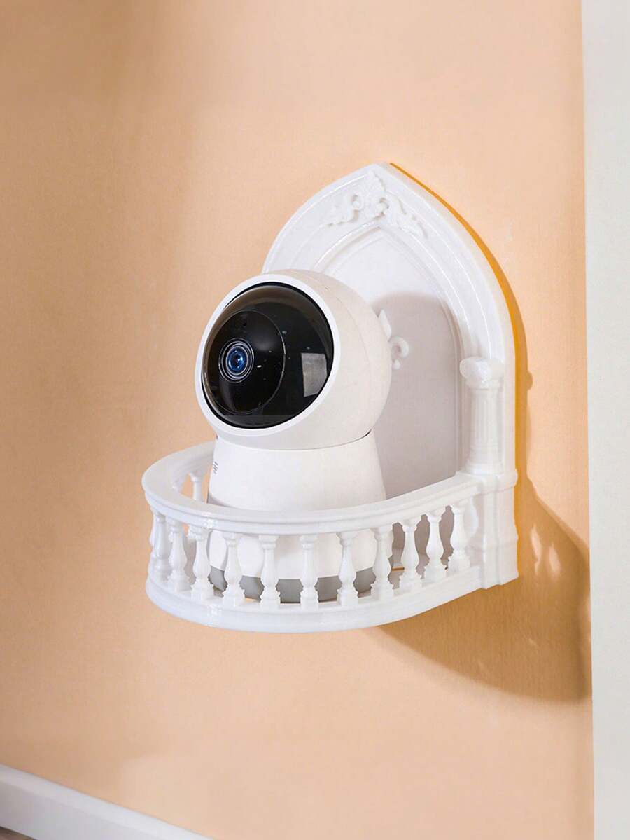 1pc Child Room Camera Holder, No Drill Wall Mount Bracket, Camera Surveillance Stand, No Nail Wall Storage Rack For Home Surveillance - Multicolor - View 1