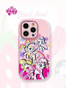 MY LITTLE PONY 官方授权小马宝莉奢华粉色小马图案可爱防震手机壳，兼容 16/16 Pro/16 Plus/16 Pro Max、17/17 Pro/17 Pro Max、15/15 Pro/15 Plus/15 Pro Max、14/14 Plus/14 Pro Max、13/13 Pro/13 Pro Max、12/11/X/XR/XS Max，圣诞节必备可爱智能手机保护套 - 粉色 - 查看 1