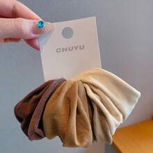 Trendyy Wide Scrunchies - High Elastic Durable Hair Ties, Premium Women's Hair Accessories - Wide Scrunchies, High Elastic Hair Ties, Durable Hair Bands, Premium Hair Scrunchies, Women Hair Accessories, Stylish Hair Ties, Soft Face Mask Friendly Scrunchies, Thick Hair Elastics, Cute Hair Bands, Elegant Hair Scrunchies - 粉色 - 查看 11