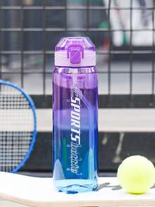 1pc 950ml/30oz Gradient Color Sports Straw Water Bottle, Large Capacity Marked Sports Water Bottle With Bounce Straw, Portable & Durable, Suitable For Outdoor Sports, Fitness, Running, Camping, Also A Great Gift - Multicolor - View 16