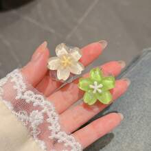  Cherry Blossom Pattern Protective Case For New Apple 40W Fast Charger - Green & White Minimalist Design, Anti-Break - Small Green Flowers - View 5