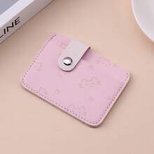 1个卡通猫咪图案PU卡套，学生防消磁大容量便携多功能卡套，名片夹