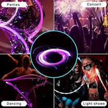 7-Color Fiber Optic Dance Whip - Pixel Stream Party Toy, Perfect For EDM Festivals And Parties - Glowing Whip, Endless Color Options, Nightclub Accessory, Dynamic Lighting Effects, Metallic Texture, Durable ABS Handle, Perfect For Nightlife Performers - 1 chiếc roi phát sáng - Xem 6
