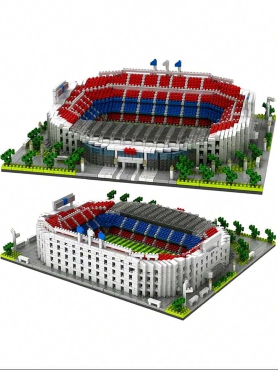 Camp Nou/Iduna Signal Park/San Siro/Old Trafford Stadium Mini Brick Puzzle, Adult Building Toy - Multicolor - View 1