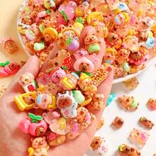 21pcs [20pcs Mixed Hamster + 1pc Suitcase] Colorful Cute Glow-In-The-Dark Cartoon Hamster Charms, Resin DIY Accessories For Crafts, Phone Cases, Hair Accessories, Earrings, Keychains - Whimsical Animal Pendants, Battery-Free Luminous Mini Animal Surprise Blind Bags, Perfect For Gifts, Home Decor, Holidays Like Easter, Valentine's Day And More! - Multicolor - View 12