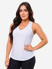 Women's Dry Fit Tank Top For Gym And Workout - 黑色 - 查看 8