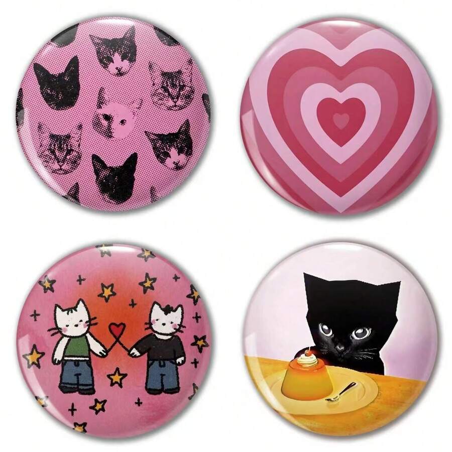 Interesting Pattern Badge Brooch, Women's Lapel Pin Brooch, Bag Pendant, Fashion Accessory, Fun Gift For Friends, Family, Teachers And Classmates - Multicolor - View 1