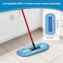 Ndoge 1 Pack Dust Mop Replacement Head For O-Cedar Dual-Action Dust Mop Pads Refills Microfiber Mop Head Replacements Hardwood Floors Cleaning Washable Replace Pads For Ocedar Dual-Action Mop - ColorA - 查看 2