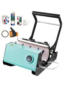 Mug Heat Press, 11-30oz Tumbler Heat Press Machine, Sublimation Transfer Straight Skinny Tumblers, Cup Heat Press With Heat-Resist Gloves & Tape, DIY Ceramic Mugs Cups Glasses, As Gift - 綠色 - 查看 8
