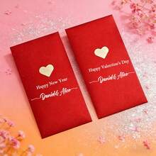 Personalized Wedding Red Envelopes, 2026 Retro New Year Red Envelopes With Frosted Gold Foil Stamping, Unique And Creative Spring Festival Red Envelopes, High-Grade And Thickened, Suitable For Office Bonuses, New Year Red Envelopes, Valentine's Day Red Envelopes, First Birthday Red Envelopes, Anniversary Red Envelopes. - Multicolor - View 4