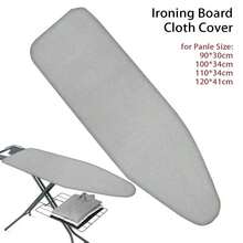 1 件装通用熨衣板罩，带弹性边缘，防污耐高温，加厚棉垫，熨斗隔热罩，适用于熨衣板 - 灰色 - 查看 11