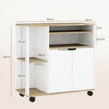 Mobile Kitchen Trolley With Lockers, Cabinets, Adjustable Shelves For Kitchen, Living Room, Dining Room