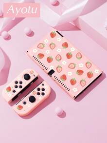 Ayotu Strawberries Protective Case For Switch,Can Be Installed In The Dock Without Removing The Protective Case - Multicolor - View 5
