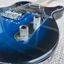 Trans Blue Tele Style Electric Guitar With Maple Neck And Accessories Full-Size - như hình ảnh - Xem 5